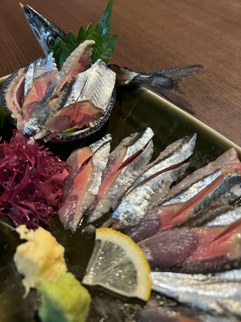 生さんま　さんま刺身　サンマ　徳山　居酒屋　ぜん