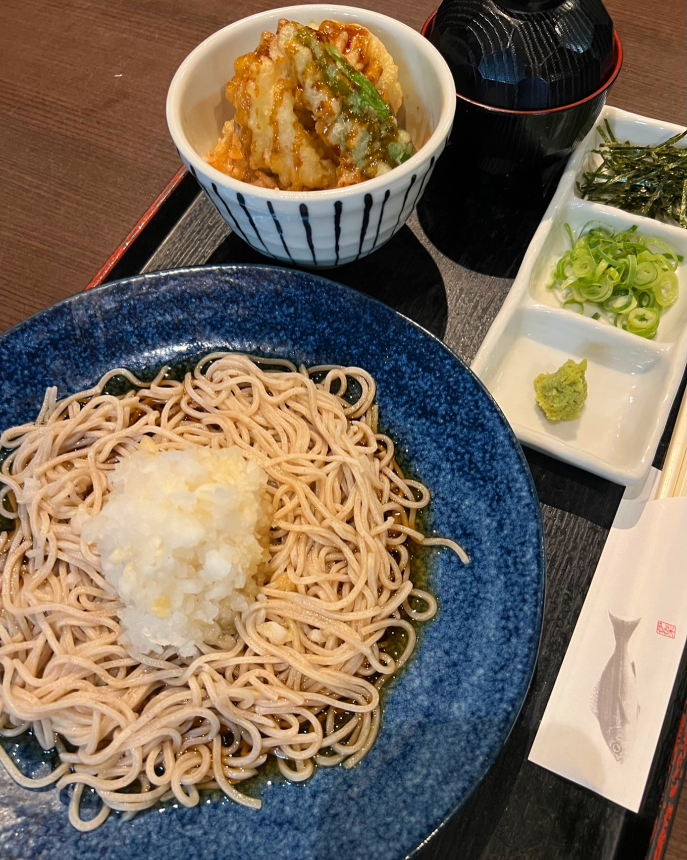 冷やし鬼おろし蕎麦&ミニ穴子丼 | 徳山駅の居酒屋 周南Diningぜん 徳山